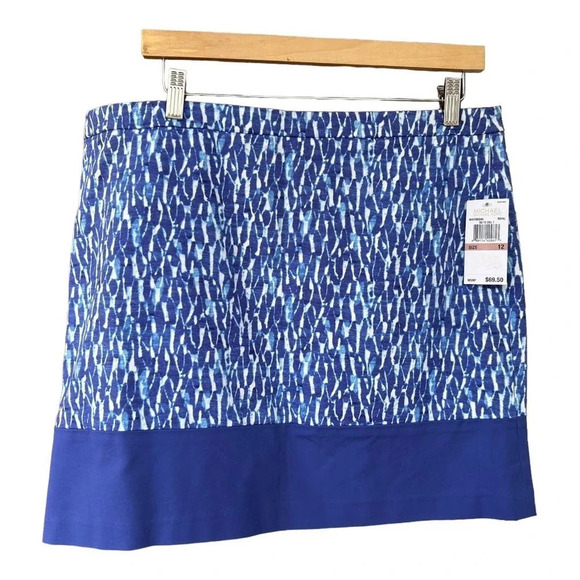 NWT MICHAEL Michael Kors Blue Skirt Size 12 - Picture 4 of 8